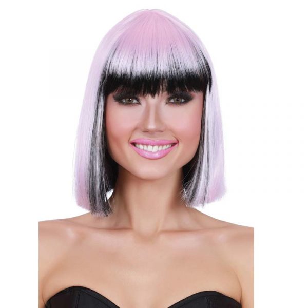 Ombre Bob Two-Tone Pink Black Wig