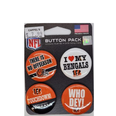 Licensed Cincinnati Bengals Button Pack