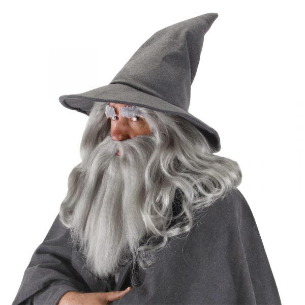 Deluxe Gray Felt Hobbit Gandalf Wizard Hat