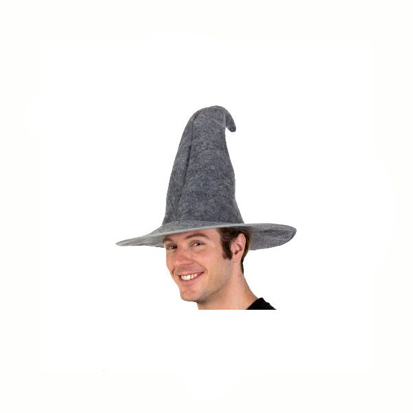 Soft Gray Felt Wizard Hat