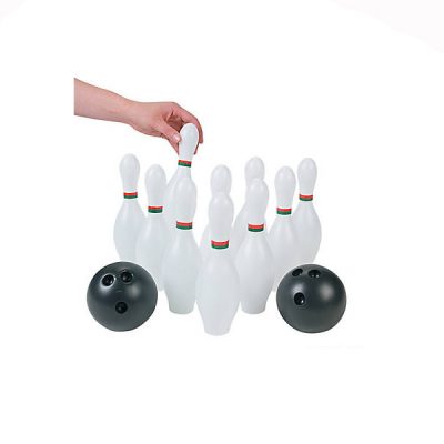 12 Piece Pack Fun Express Bowling Ball And Pin Key Chains 