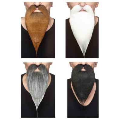 Costume Philosopher Mustache & Long Beard Assorted Colors
