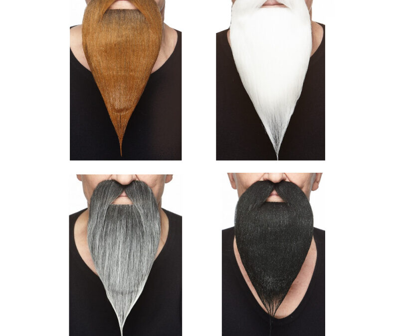 Costume Philosopher Mustache & Long Beard Assorted Colors