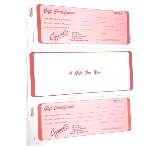 Cappel's Gift Certificate