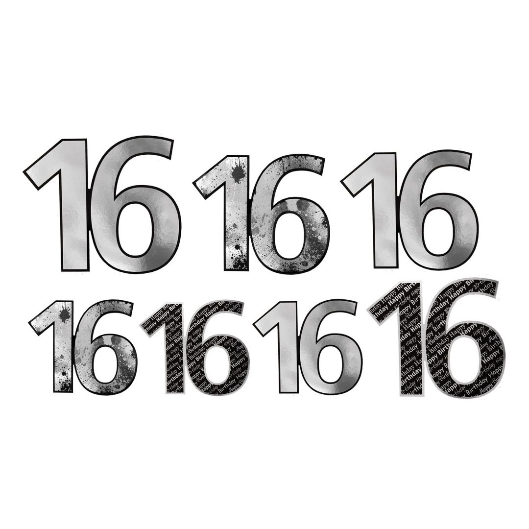 16th Birthday Foil Number Cutouts - Cappel's