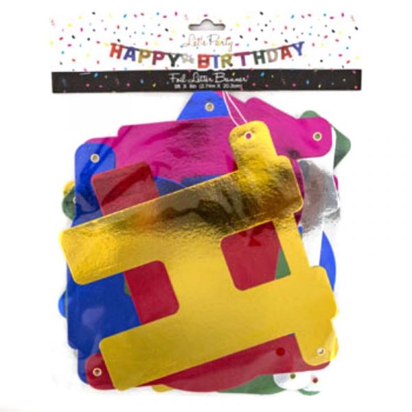 Happy Birthday Foil Letter Banner