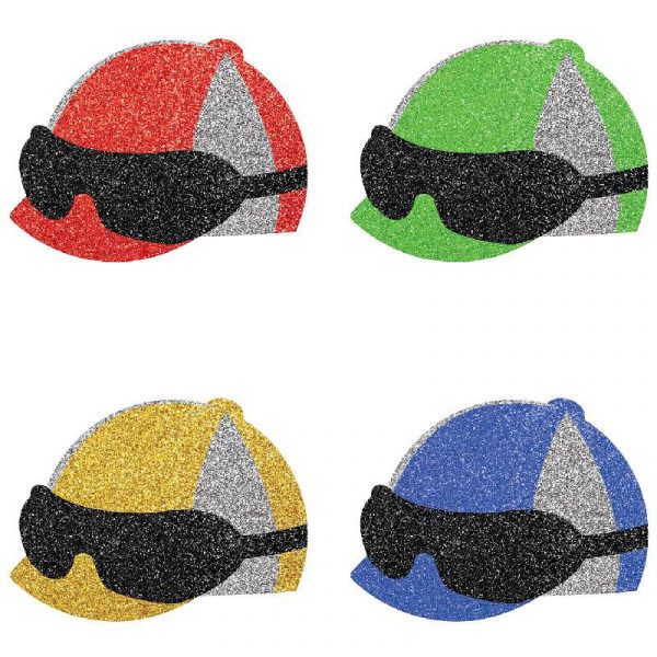 Deluxe Sparkle Jockey Helmet Confetti