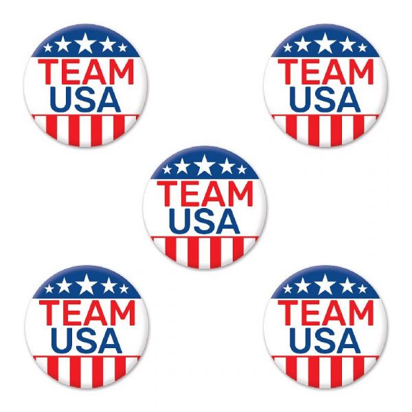 Team USA 2" Round Party Buttons