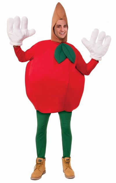 3D Red Apple Costume Tunic Hood