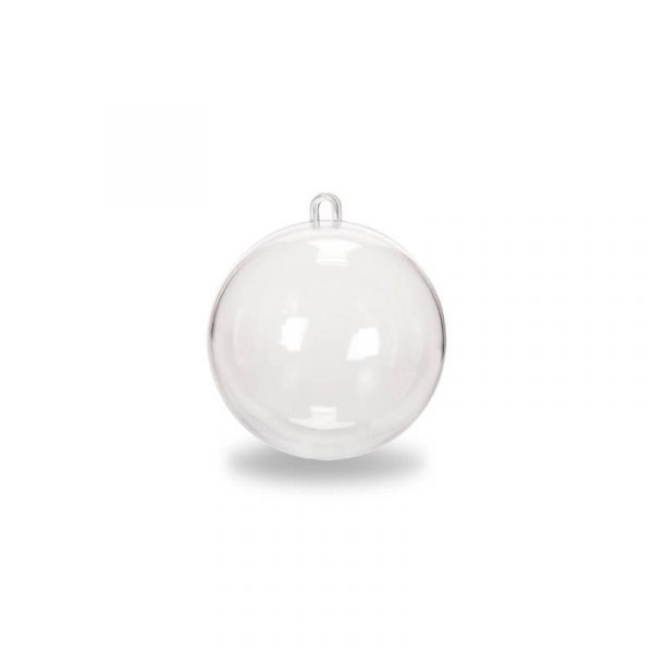 2-Piece Clear Plastic Ornament Ball