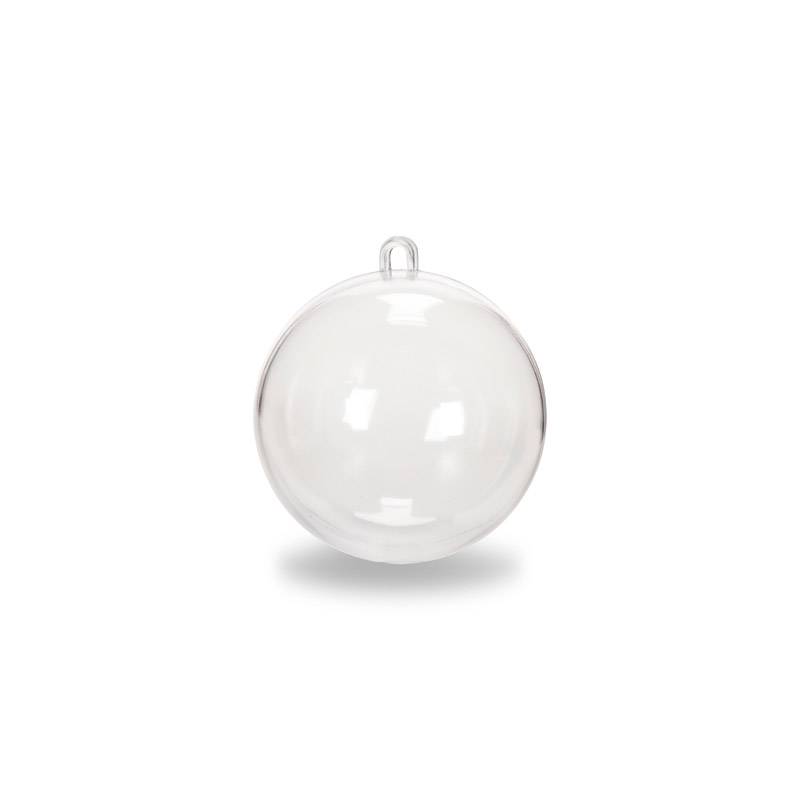 2-Piece Clear Plastic Ornament Ball Heart - Cappel's