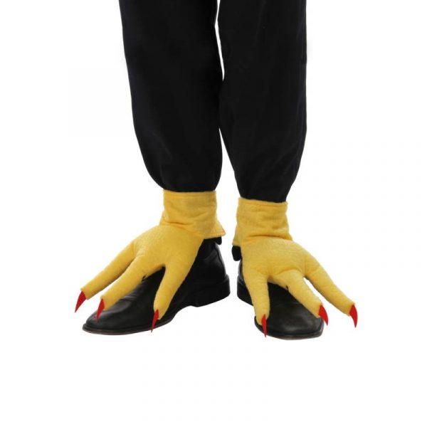 Yellow Fabric Chicken Feet Shoe Covers