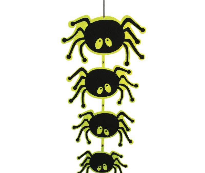 25″ Felt Hanging Spider Family