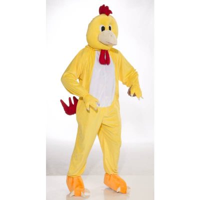Plush Yellow Chicken Mascot Costume
