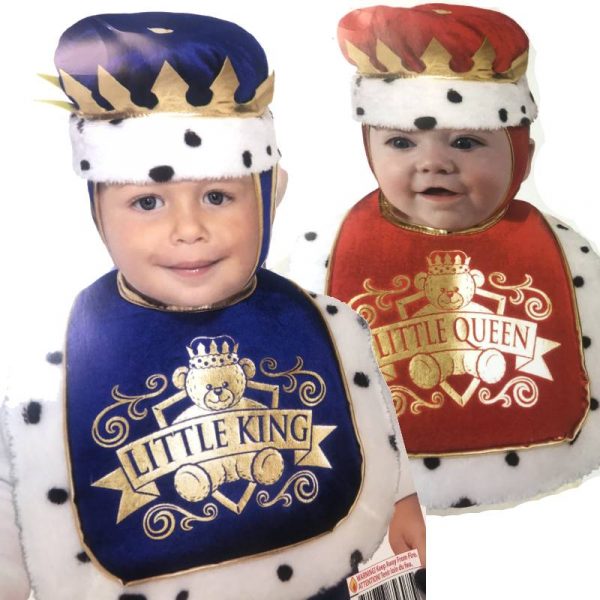 Little King Little Queen Bib and Crown Set