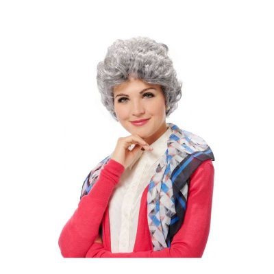 Gray Sassy Senior Old Lady Wig
