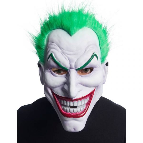 Vacuum-Form Plastic Joker Mask w Hair
