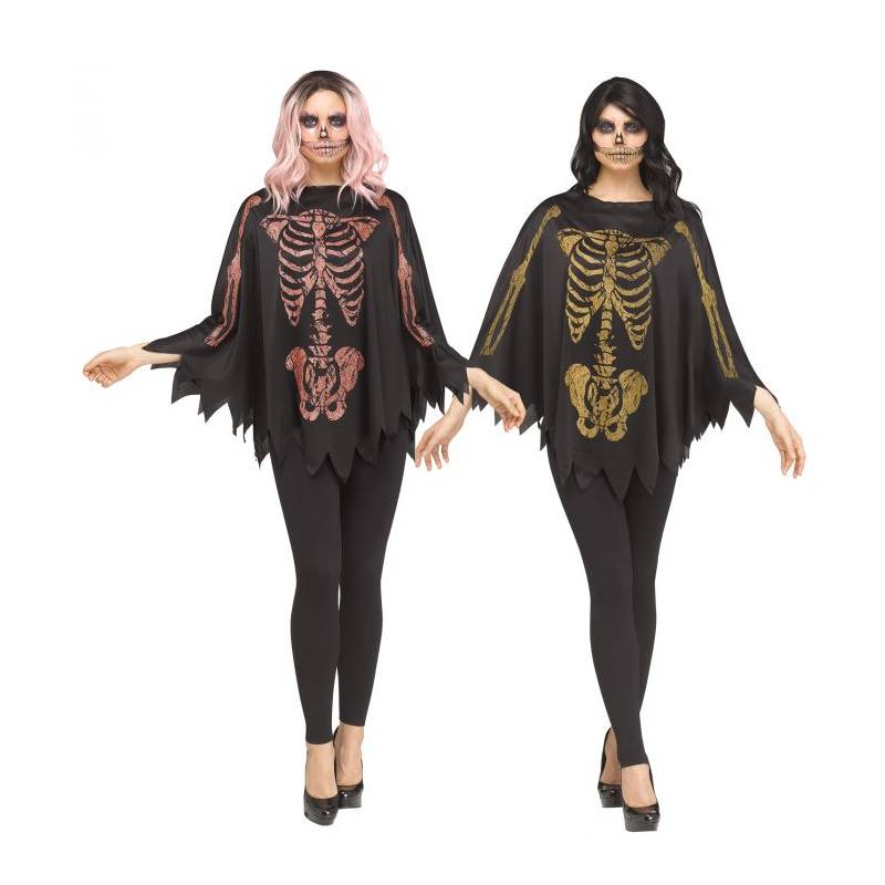 Glitter Skeleton Poncho