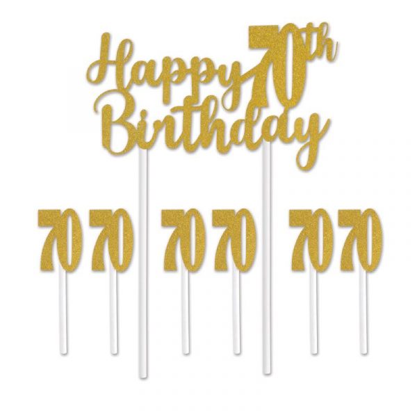 Happy 70th Birthday Cake Topper
