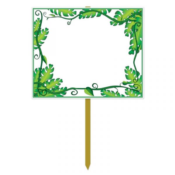 Blank Yard Sign with Jungle Border