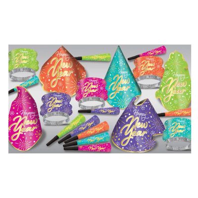 Neon Burst New Years Eve Party Assortment for 10