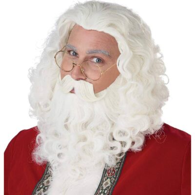santa wig and beard natural white