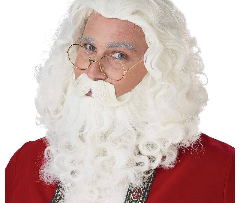 Santa Wig and Beard Natural White