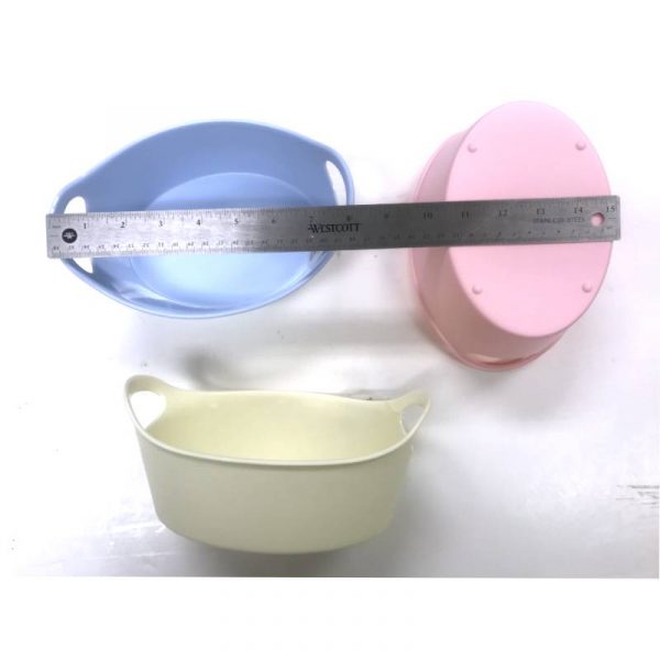 Small Oval Plastic Tubs with Handles