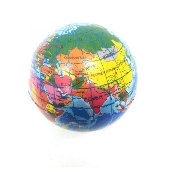 4.5" Relaxable Printed World Globe