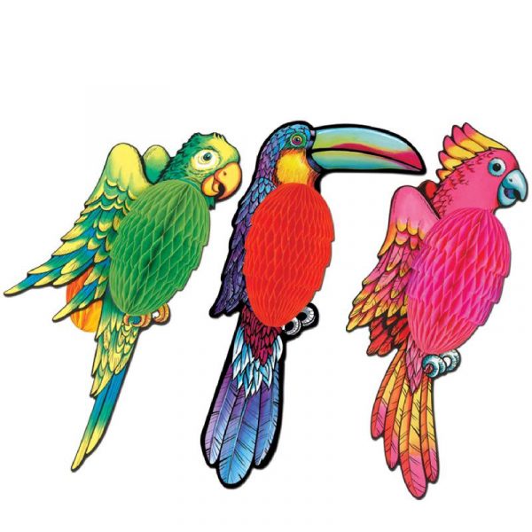 Parrot, Toucan, Cockatoo Tissue Decorations