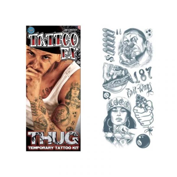 Thug Temporary Tattoo
