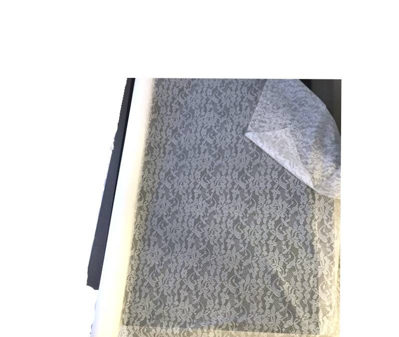 Lace Print Plastic Table Cover Roll 100 Feet
