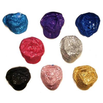 Sequin Fabric Newsboy Hat