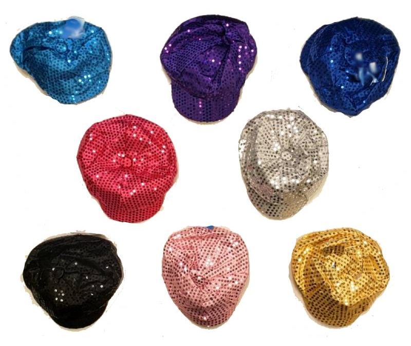 Sequin Fabric Newsboy Hat