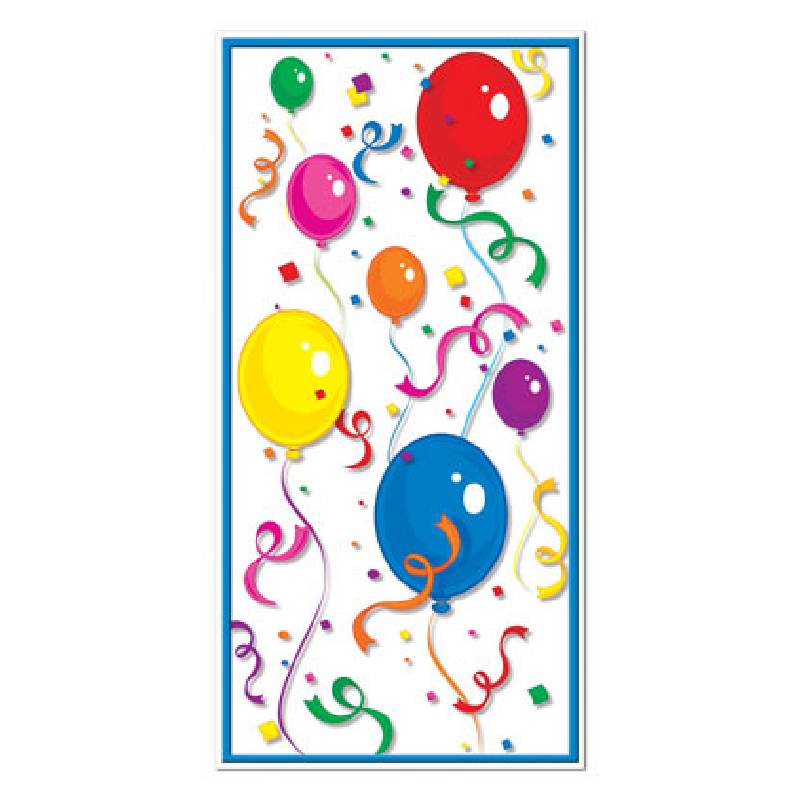 Balloons and Confetti Door Cover - Cappel's