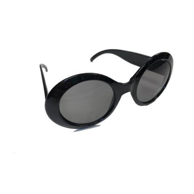 Mod Tinted Oval Sunglasses Black frames
