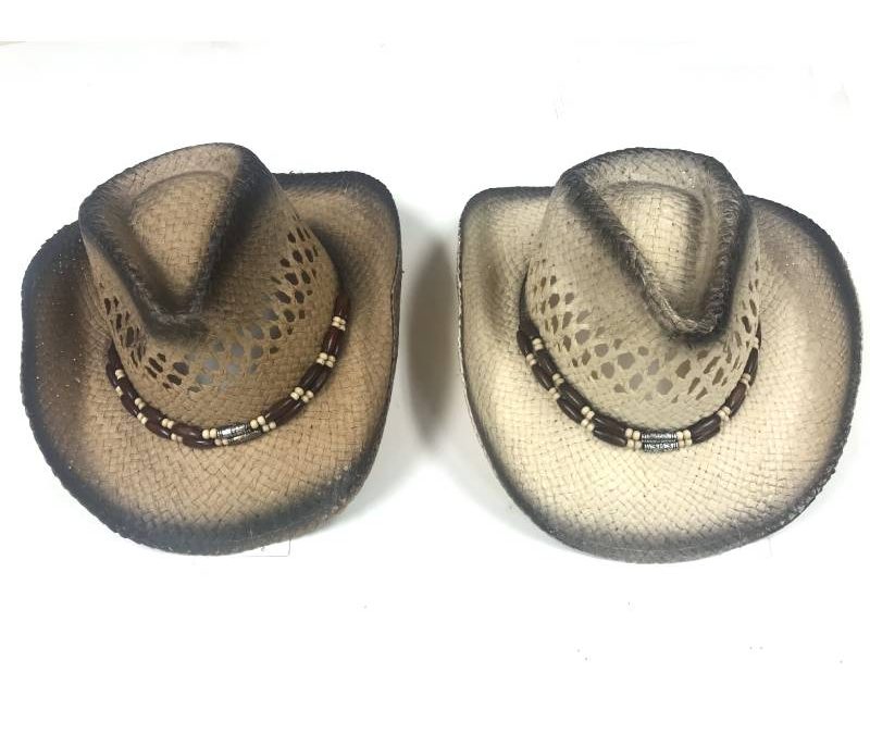 Wire Brim Black Brushed Western Hat Bead Band