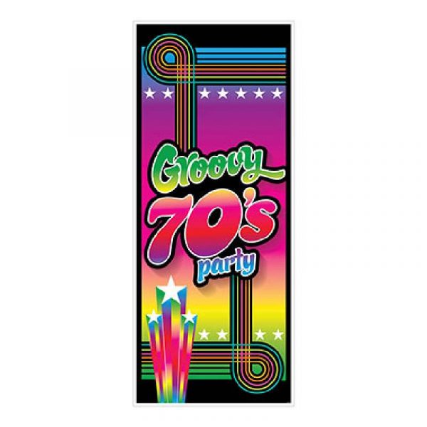 70s Groovy Party Door Cover
