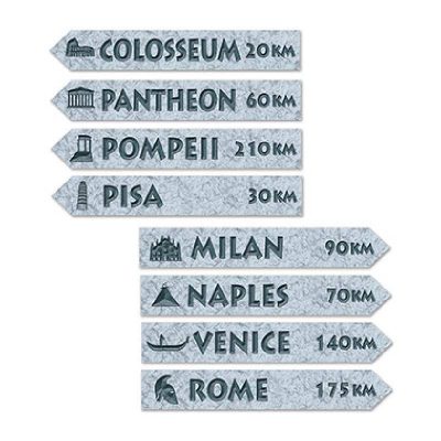Italian Street Sign Cutouts
