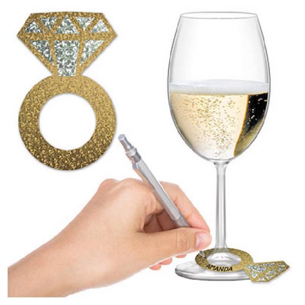 Diamond Ring Wine Glass Marker