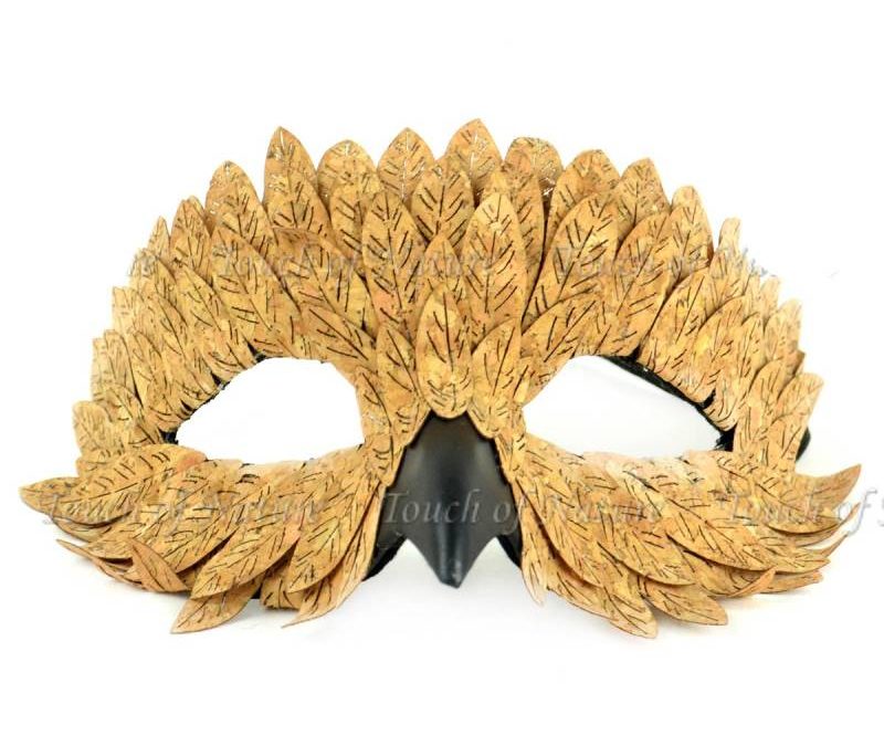 Brown Leaf Owl Half Mask