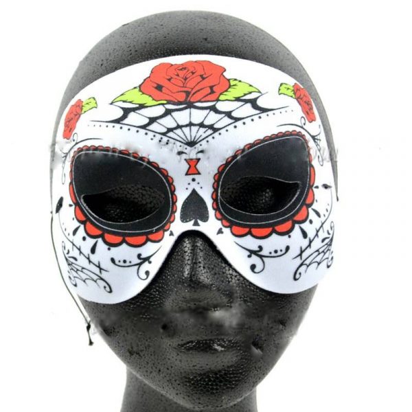 Day of the Dead Printed Half Mask