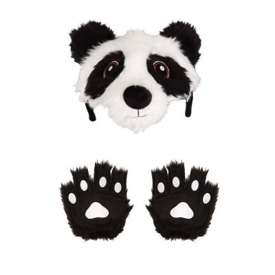 Plush Panda Headband and Paws Kit