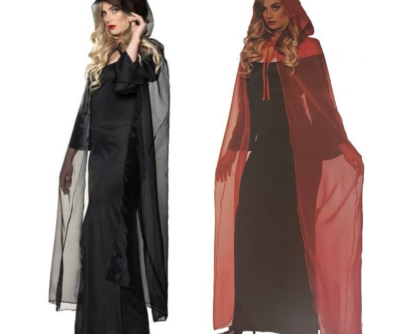 Chiffon Cape Red or Black