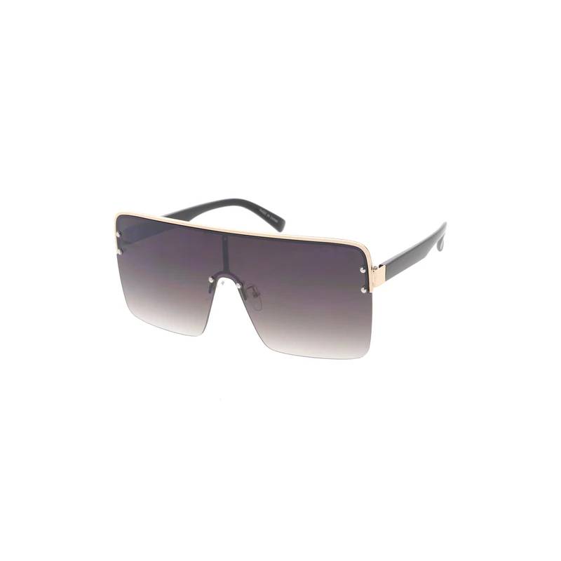 Angle Cut Shaded Lens Sunglasses black
