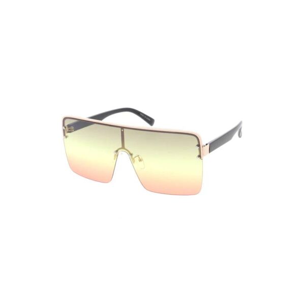 Angle Cut Shaded Lens Sunglasses brown tan pink
