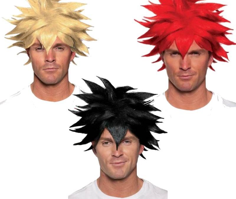 Anime Spiky Wig Blonde Black Red