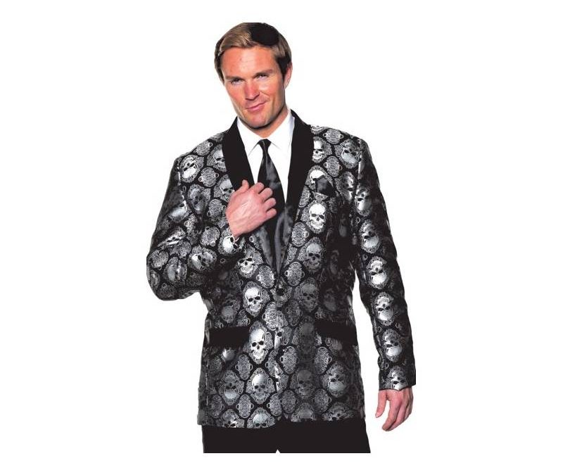 Jacquard Jacket w Silver Skulls