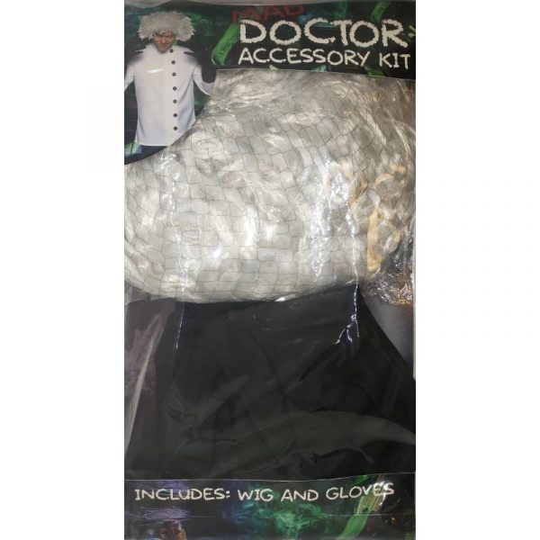 Mad Doctor Wig and Gloves Accessory Kit