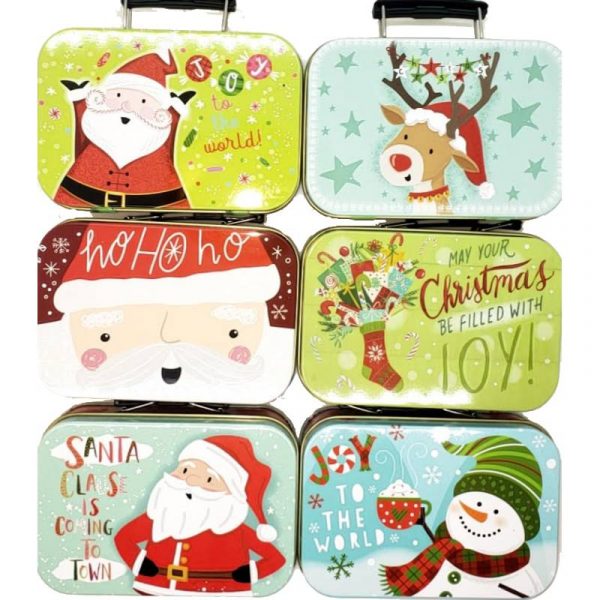 2.5" x 4" Christmas Metal Gift Card Holder Briefcase